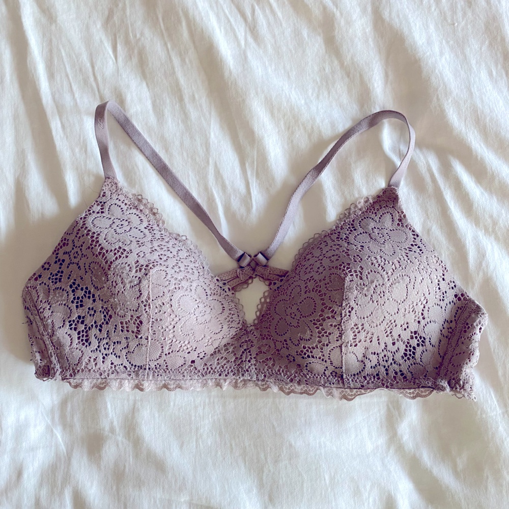Aerie Lacy Wireless Racerback x strap bra 34C